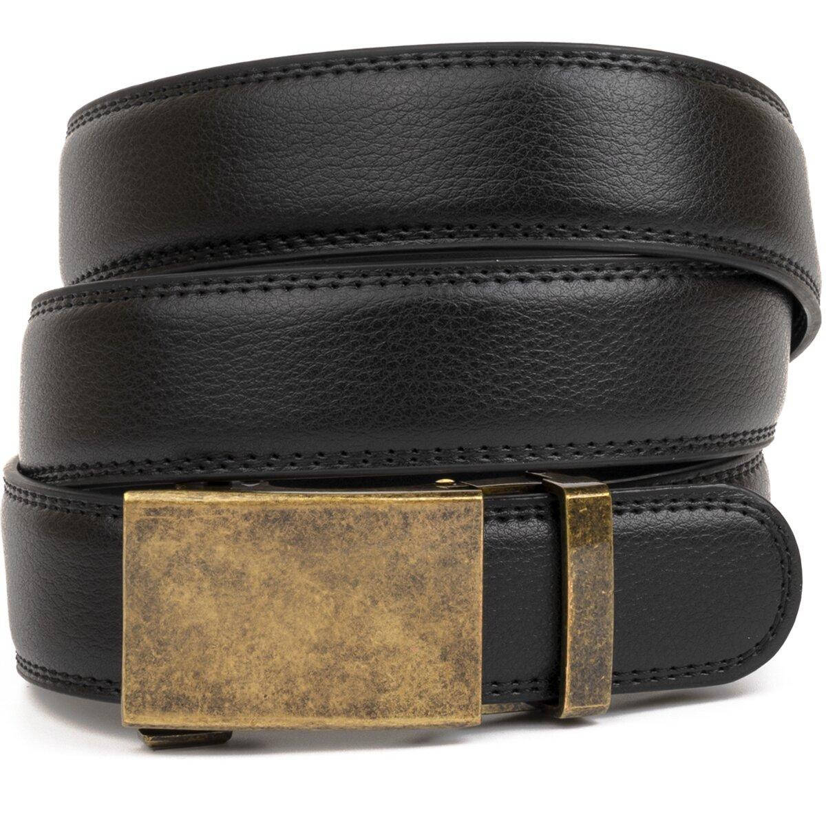 

Ремень мужской c латунной пряжкой Vintage 20310 Черный Мужские ремни Ремінь чоловічий з латунною пряжкою