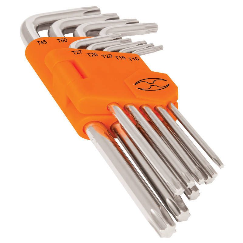 

Набір ключів Torx подовжені у пластиковій кассеті, 9шт. Truper TORX-9L