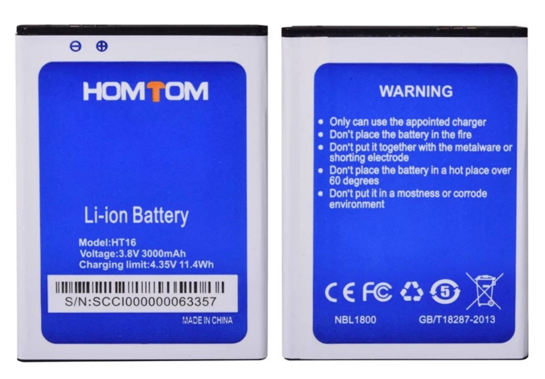 

Акумулятор для смартфона Homtom HT16