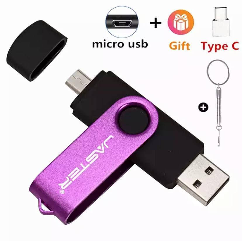 

Флешка Jaster 64 Gb 2,0 OTG USB - Micro USB Flash Drive флеш-накопитель, Фиолетовый