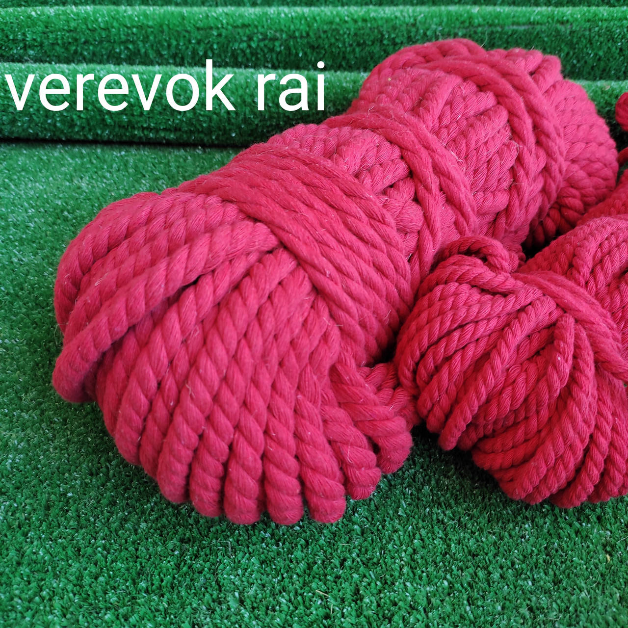 

Красная хлопчатобумажная веревка 10 мм 50 м, Красный