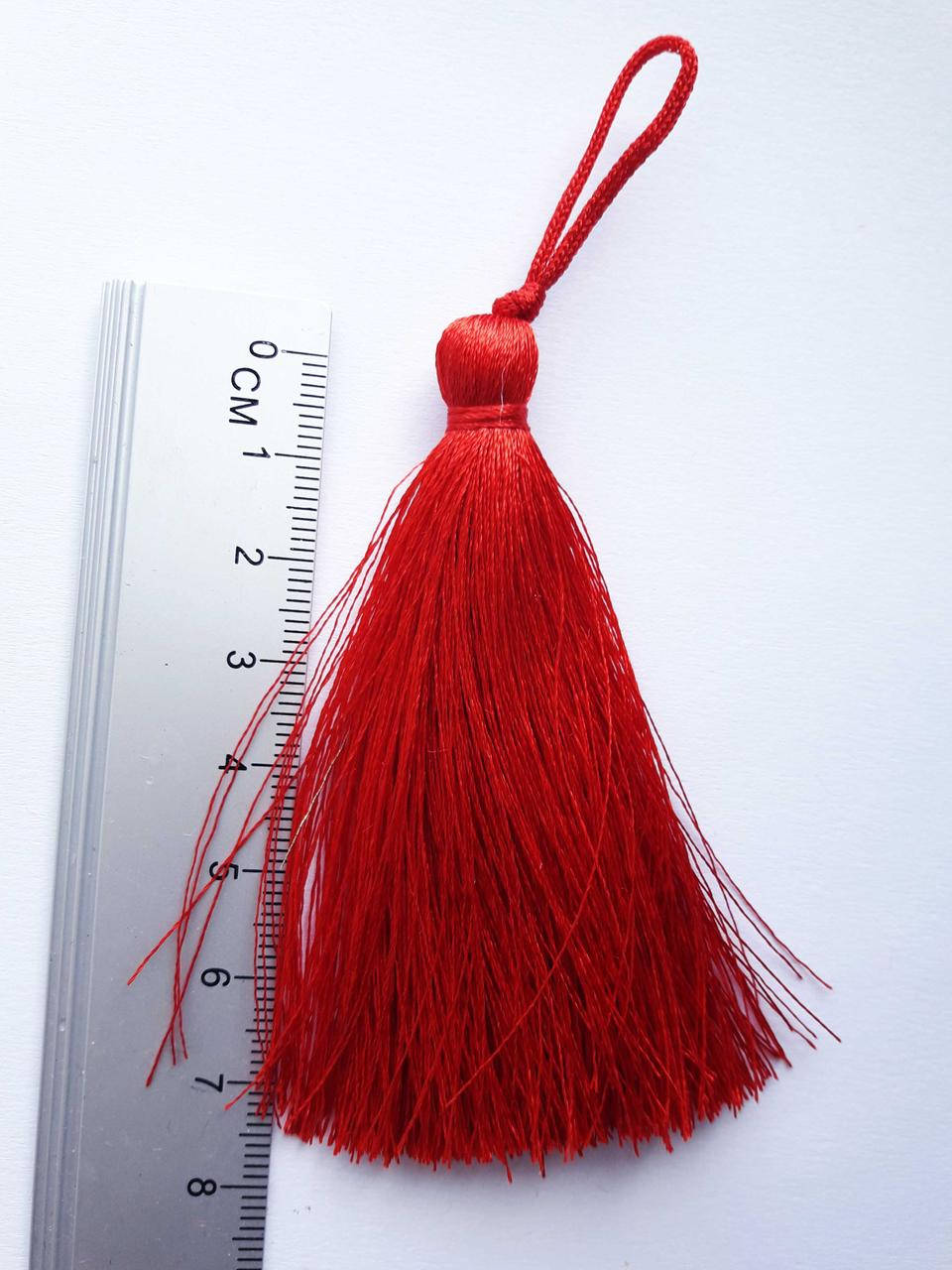 

Кисти шелковые декоративные ( 1 шт ) Китиця декоративна велика 10-11 см червона 0141, 1 шт., Красный