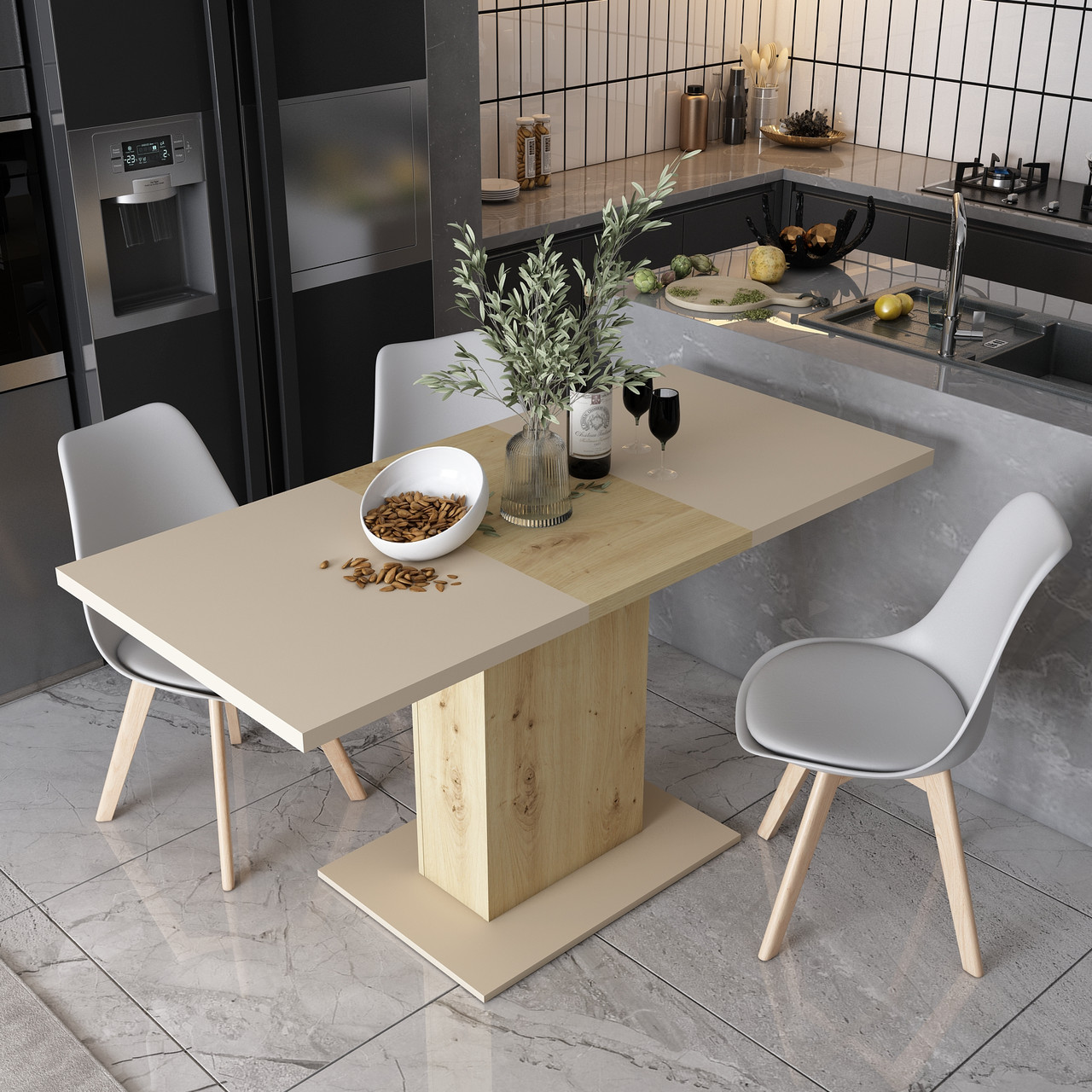 Столовий стіл Doros Бостон Дуб Артізан/Кашемір 150х70х79 (41510139) 5