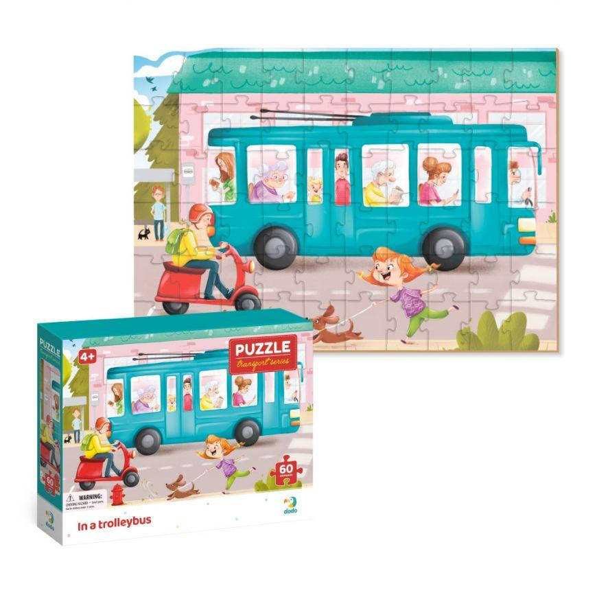 

Пазли дитячі 300552 Dodo «У тролейбусі» 60 елементів у коробці