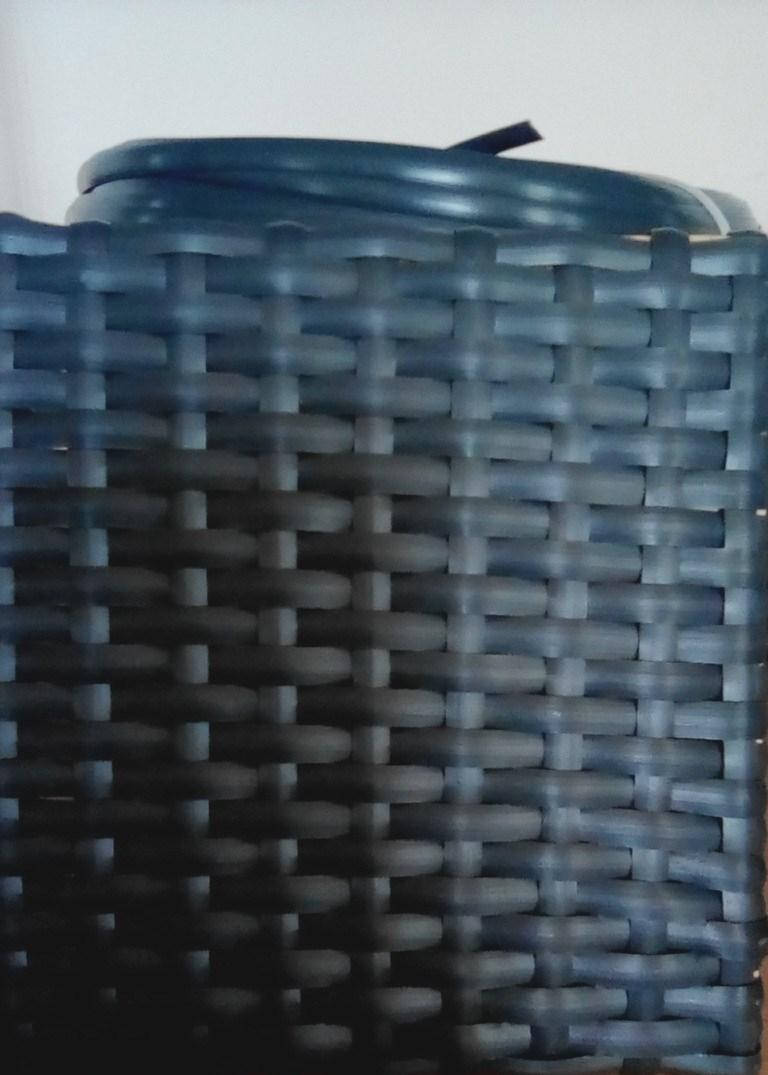 

Штучний ротанг АУРА сегмент круга 8мм бухта 5 кг графіт