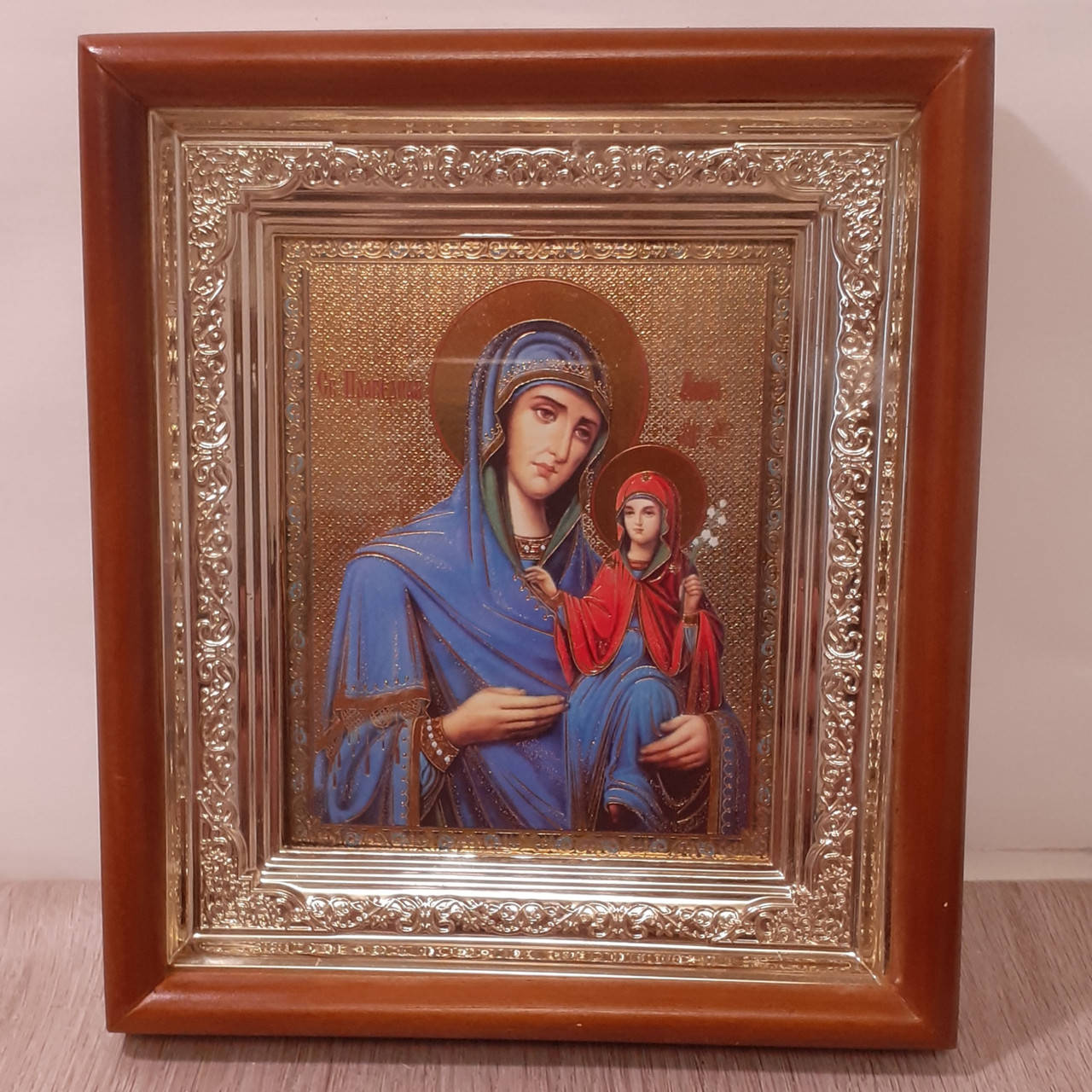 

Икона Святая праведная Анна, лик 10х12 см, в светлом прямом деревянном киоте