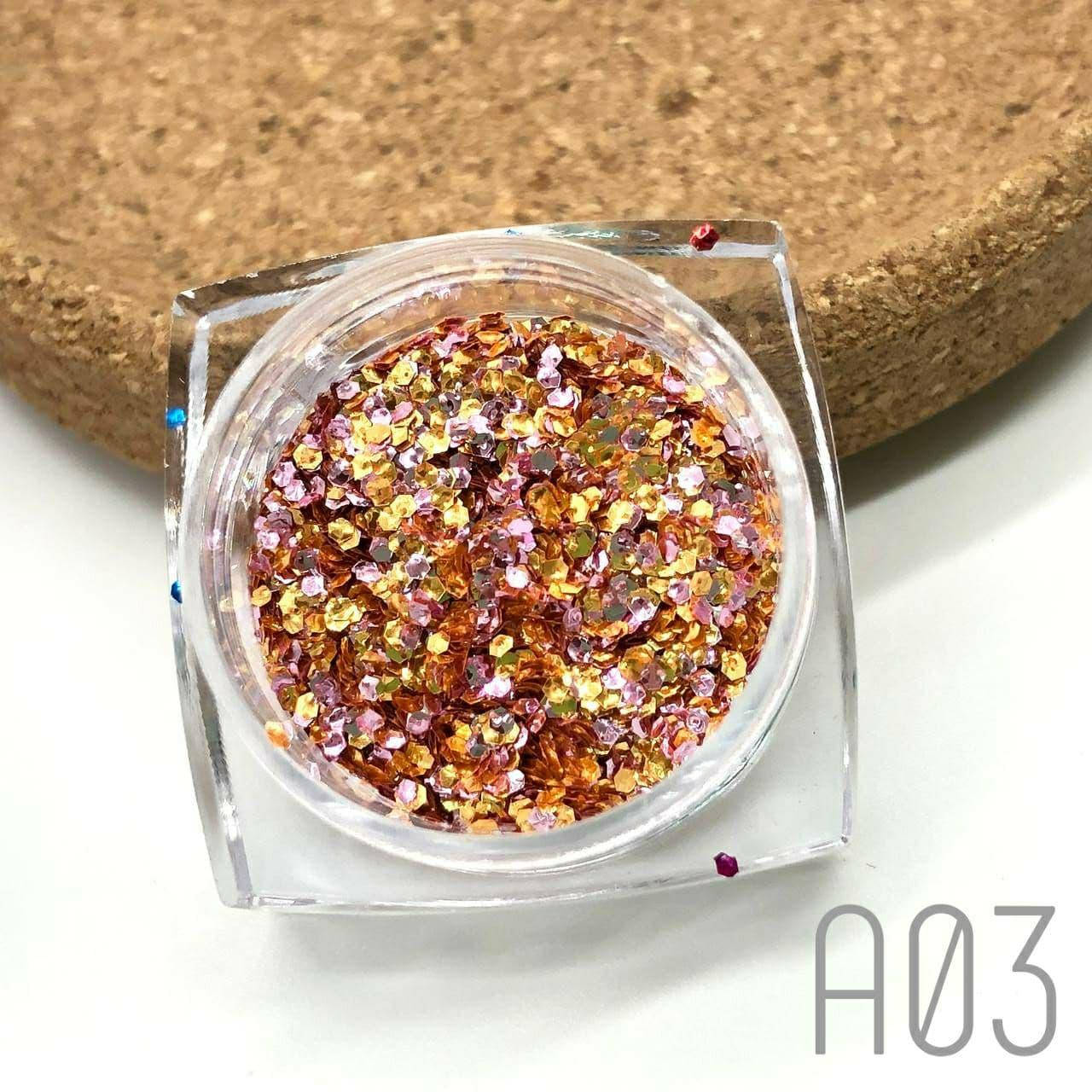 

Декор А03 МИНИ Шестигранник, Разные цвета