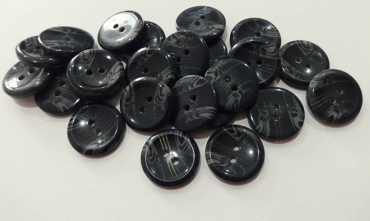 

Пуговица рубашечная 17 мм "Волна" темно-серая