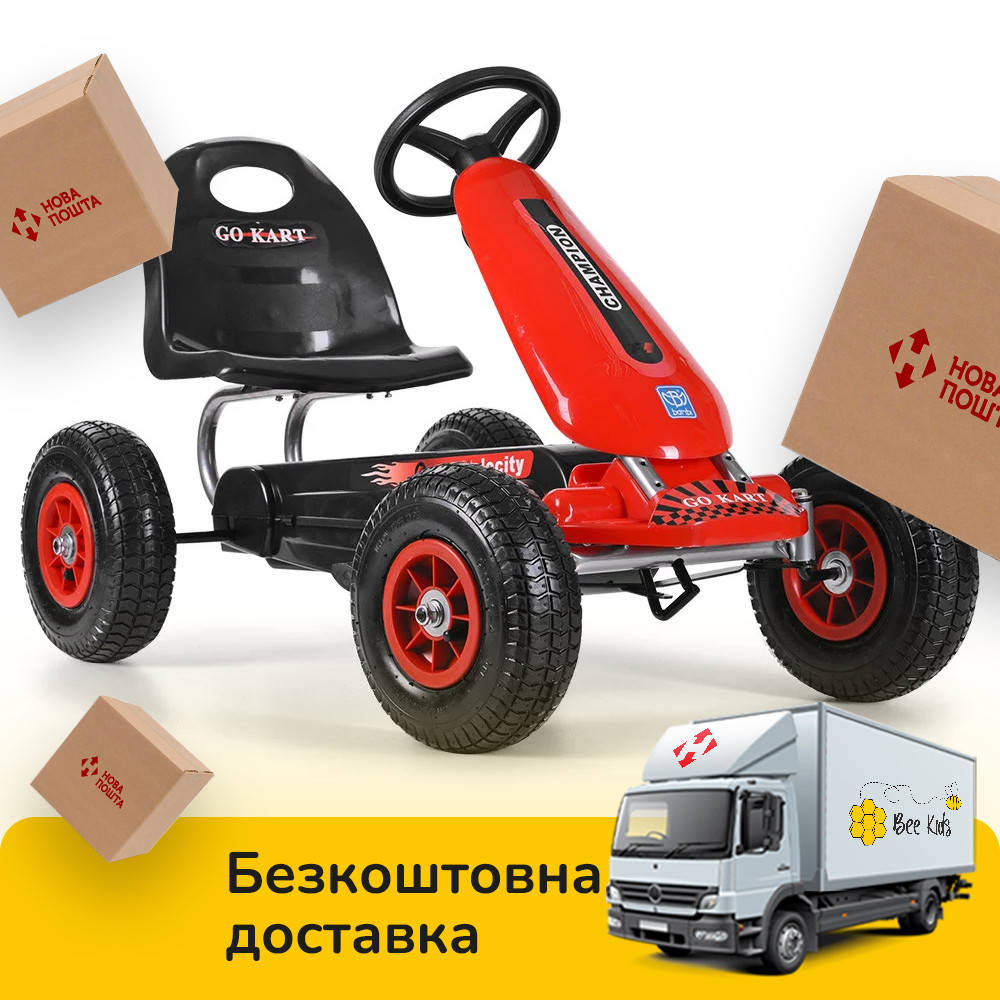 

Детский карт Bambi M 3626A-3 Красный | Педальная машинка веломобиль (машинка для картинга)