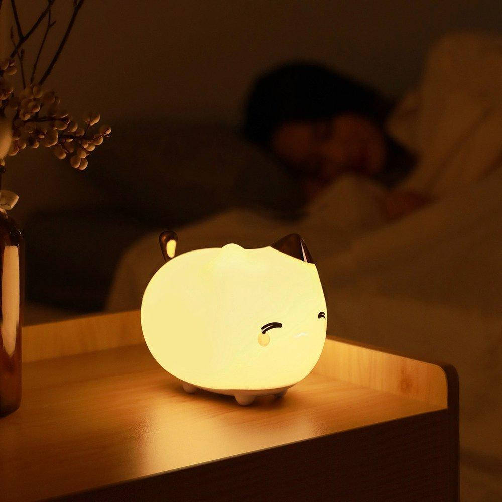 

Портативный силиконовый ночник Baseus Kitty Silicone Night Light, Белый