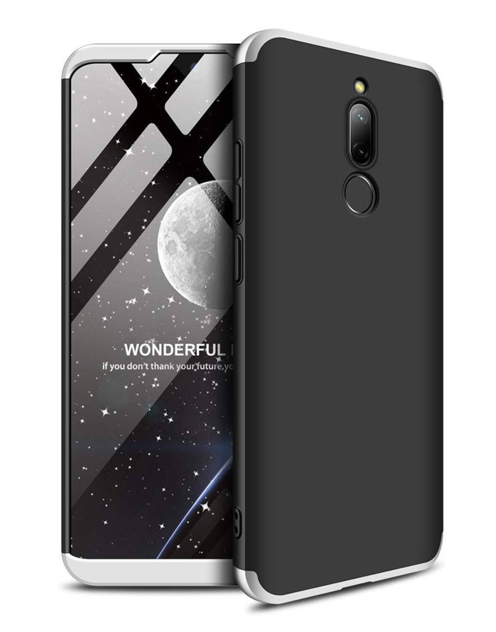 

Чехол GKK 360 для Xiaomi Redmi 8 бампер оригинальный Black-Siilver