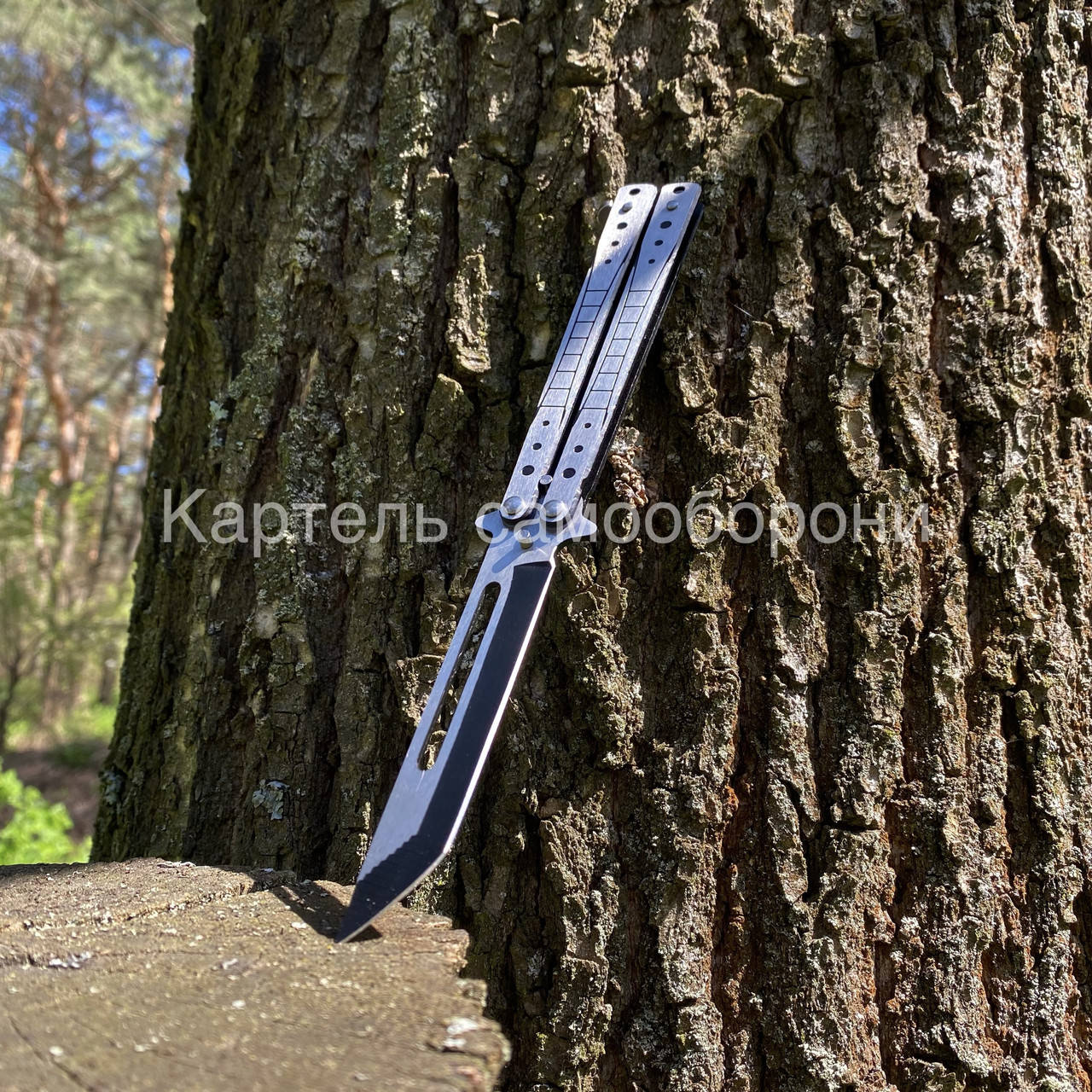 

Нож бабочка металлический Танто