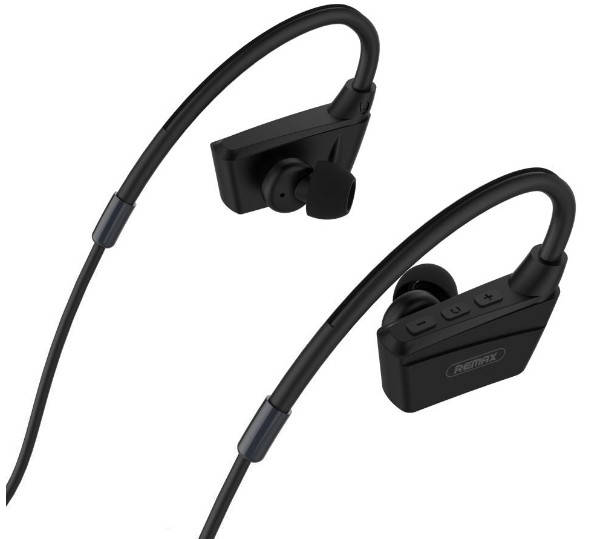 

Беспроводная Bluetooth stereo гарнитура Remax RB-S19 ваккумная спорт-дуга Black, Черный