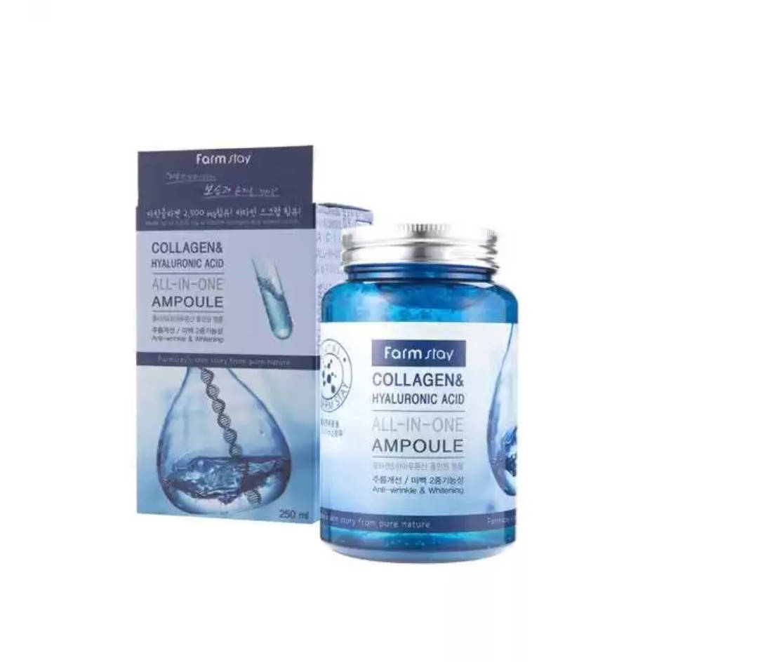 

FarmStay Ампульная сыворотка с коллагеном и гиалуроновой кислотой Collagen 250 ml