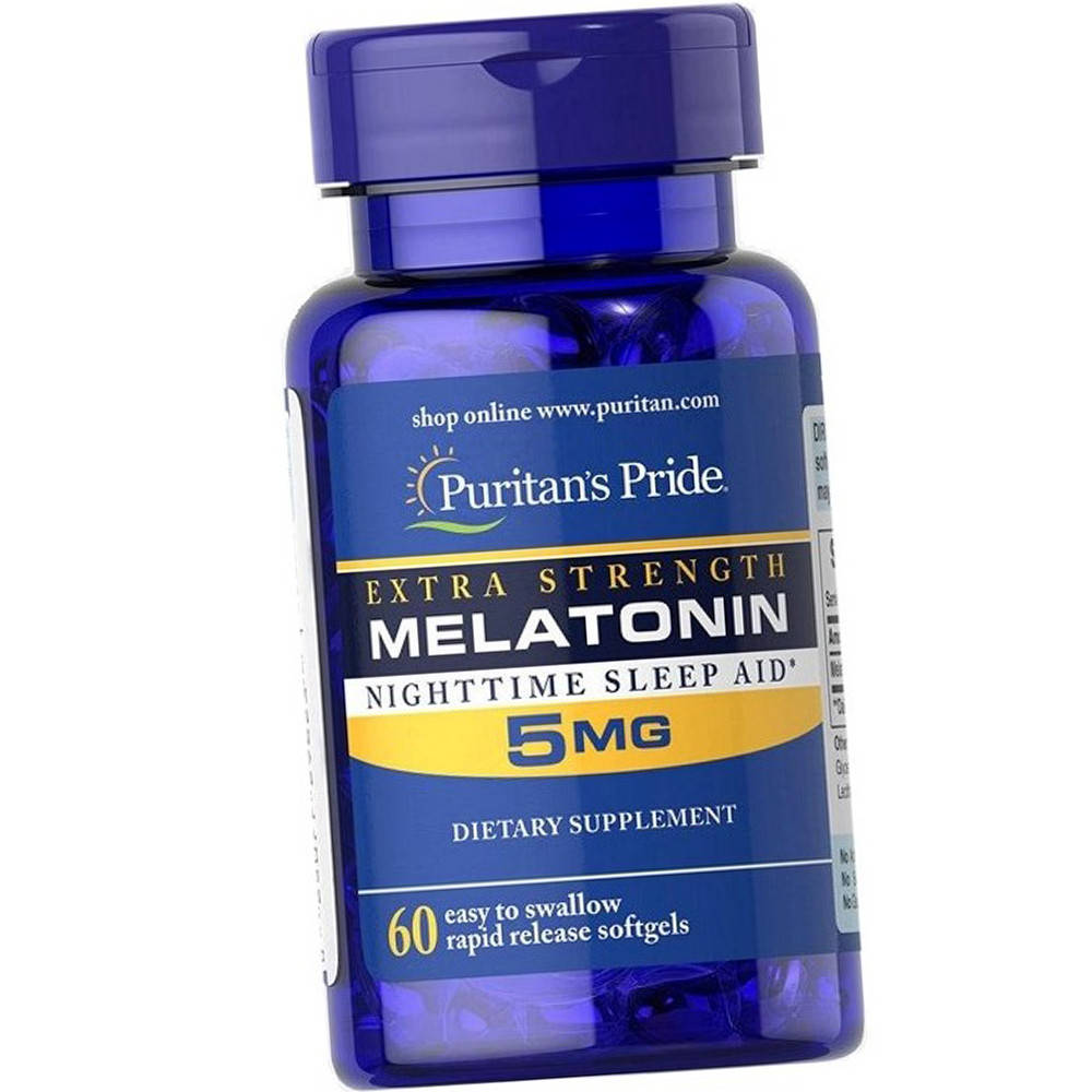 

Мелатонин Puritan's Pride Melatonin 5 mg 60 капсул