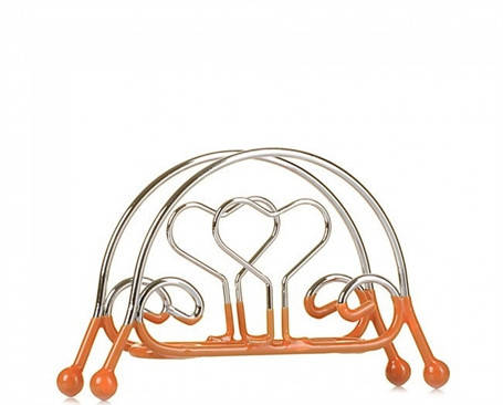 

Салфетница Helios в форме сердца металлическая с резиновой основой (7424)