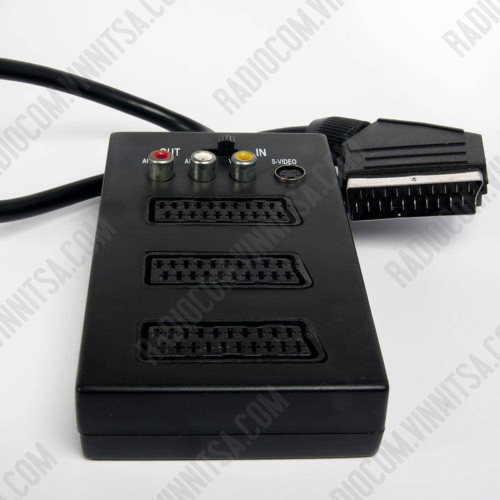

Переходник Шт. SCART х 3 Гн. SCART + 3 Гн. RCA+SVHS с переключ РАЗЪЕМЫ РАЗНЫЕ