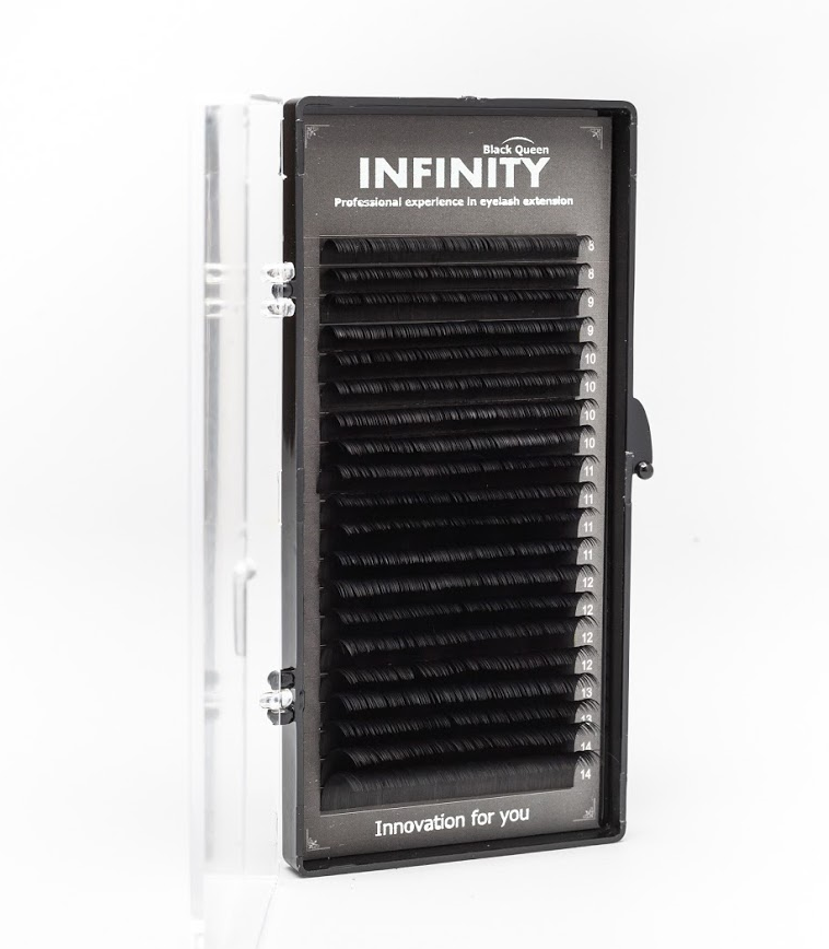 

Ресницы для наращивания INFINITY 0,10 одной длины С; СС; чёрные