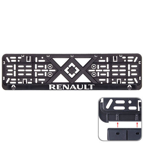 

Рамка номера пластик SR с хром. рельефной надписью RENAULT (UKR-00)