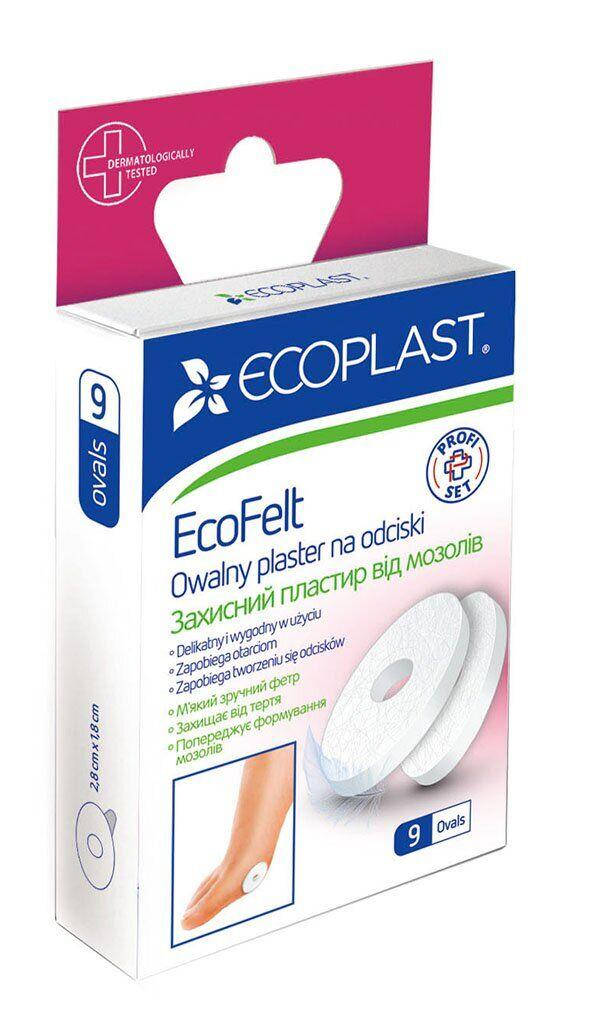 

Пластырь ECOPLAST защитный мозольный овальный 9 шт