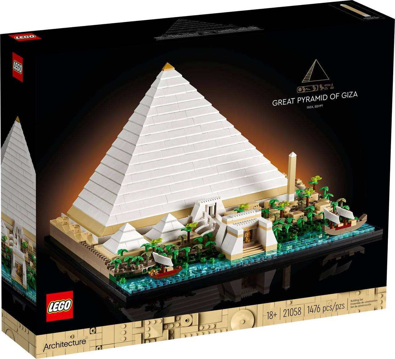 

Конструктор Lego Architecture Пирамида Хеопса 1476 деталей (21058), Белый