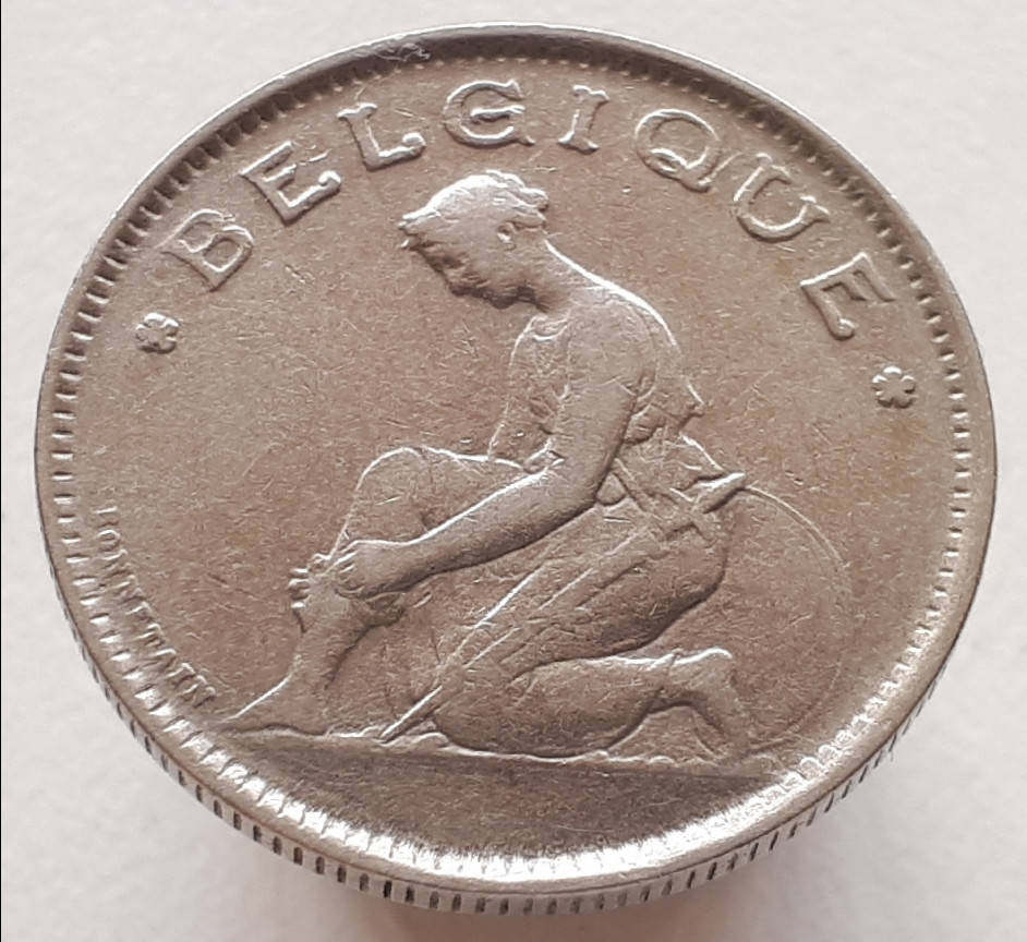 

Бельгия 50 сантимов 1922 ВР