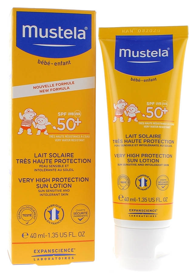 

Детское Солнцезащитное молочко с спф Мустела Mustela Solaire Sun Lotion SPF 50 40мл