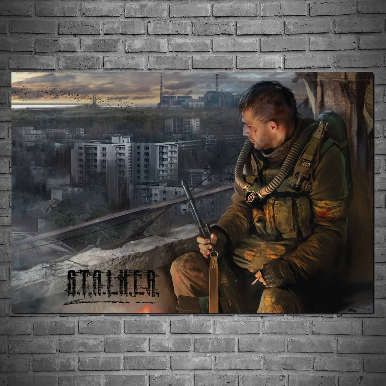

Плакат "Сталкер, Стрелок и вид на Припять, коллаж, Stalker" (артикул 2003)