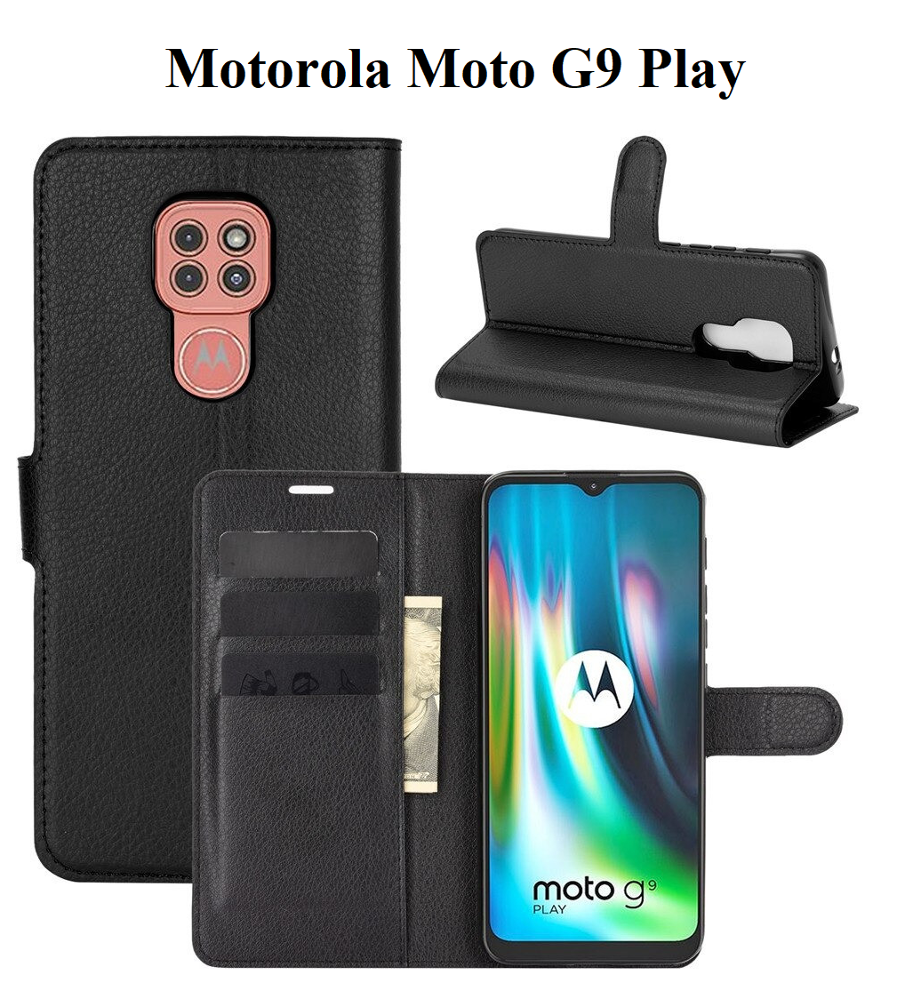 

Чехол книжка Wallet для Motorola Moto G9 Play / Moto E7 Plus / Moto G9, Черный