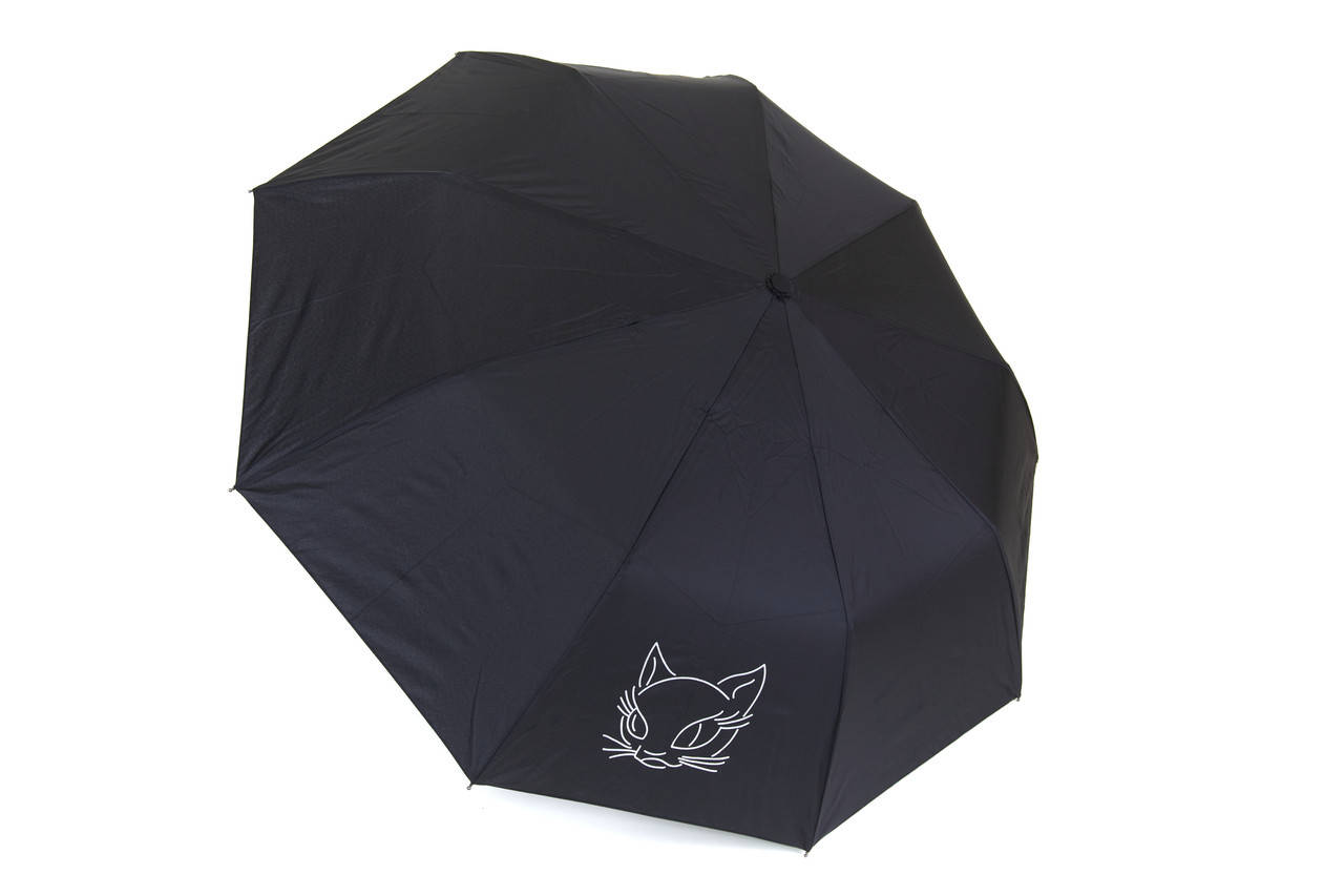 

Зонтик однотонный с котами, Черный