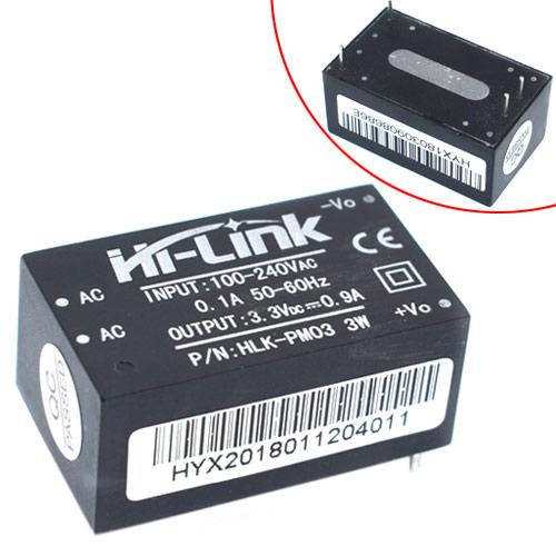 

Преобразователь напряжения компактный AC-DC 220В-3.3В 0.9А HLK-PM03