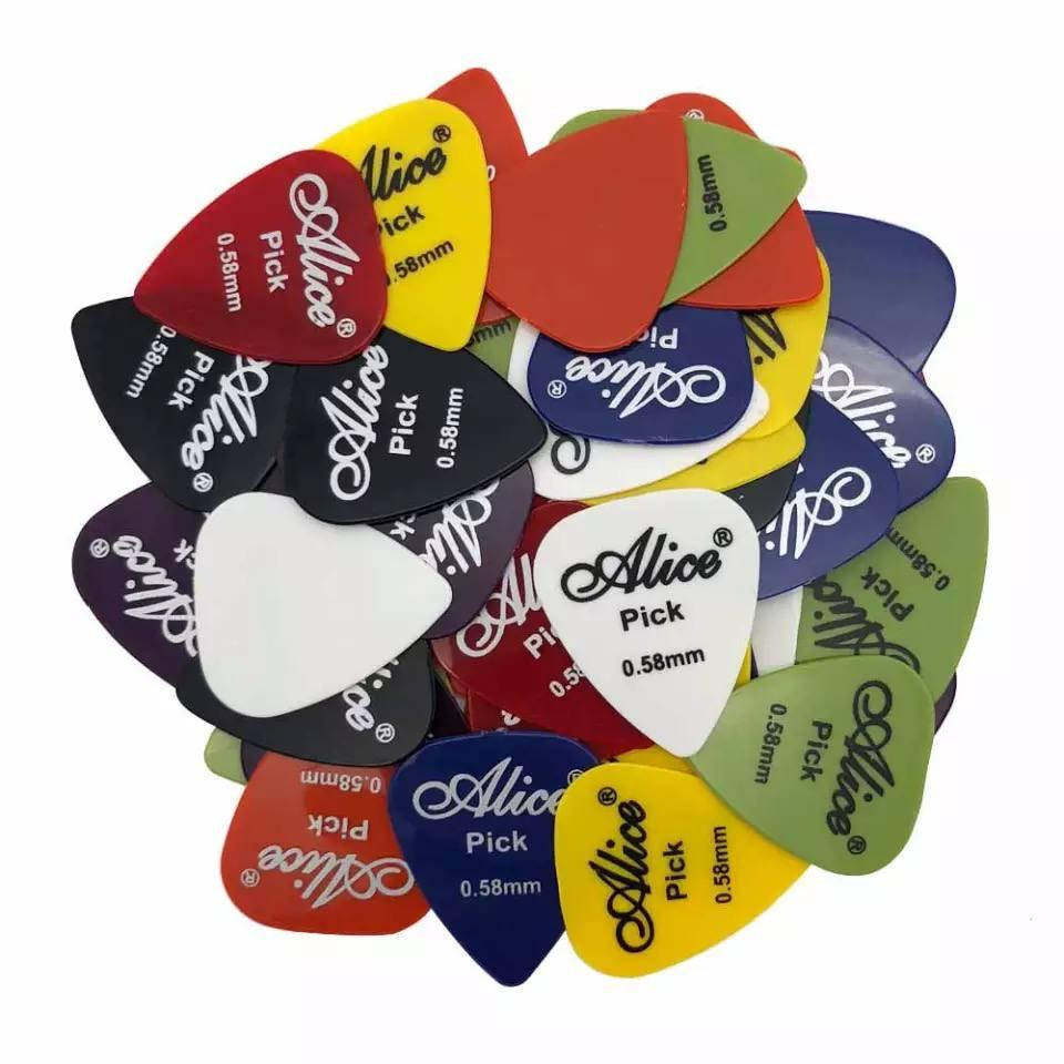 

Медиаторы для гитары Alice пластик 0,58мм (набор 10 штук)