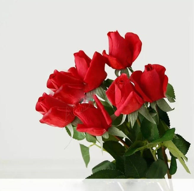 

Розы искусственные 1шт Красная, Красный