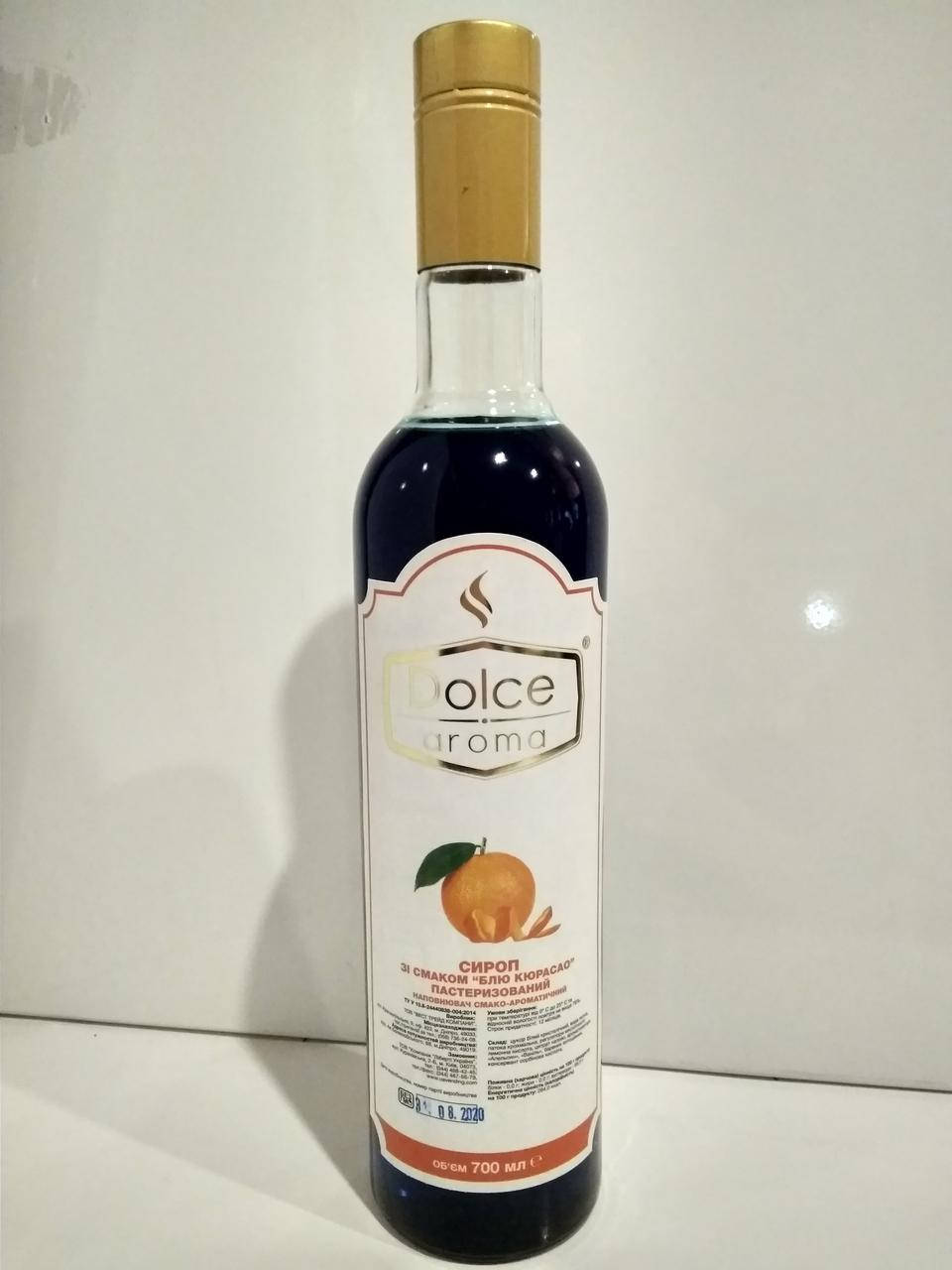 

Барный сироп Dolce aroma Блю Кюрасао 0.7л стекло