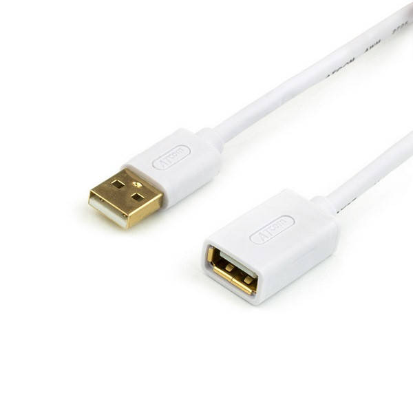 

Кабель удлинитель USB 2.0 - 1.8m AM/AF ATcom, белый (3789)