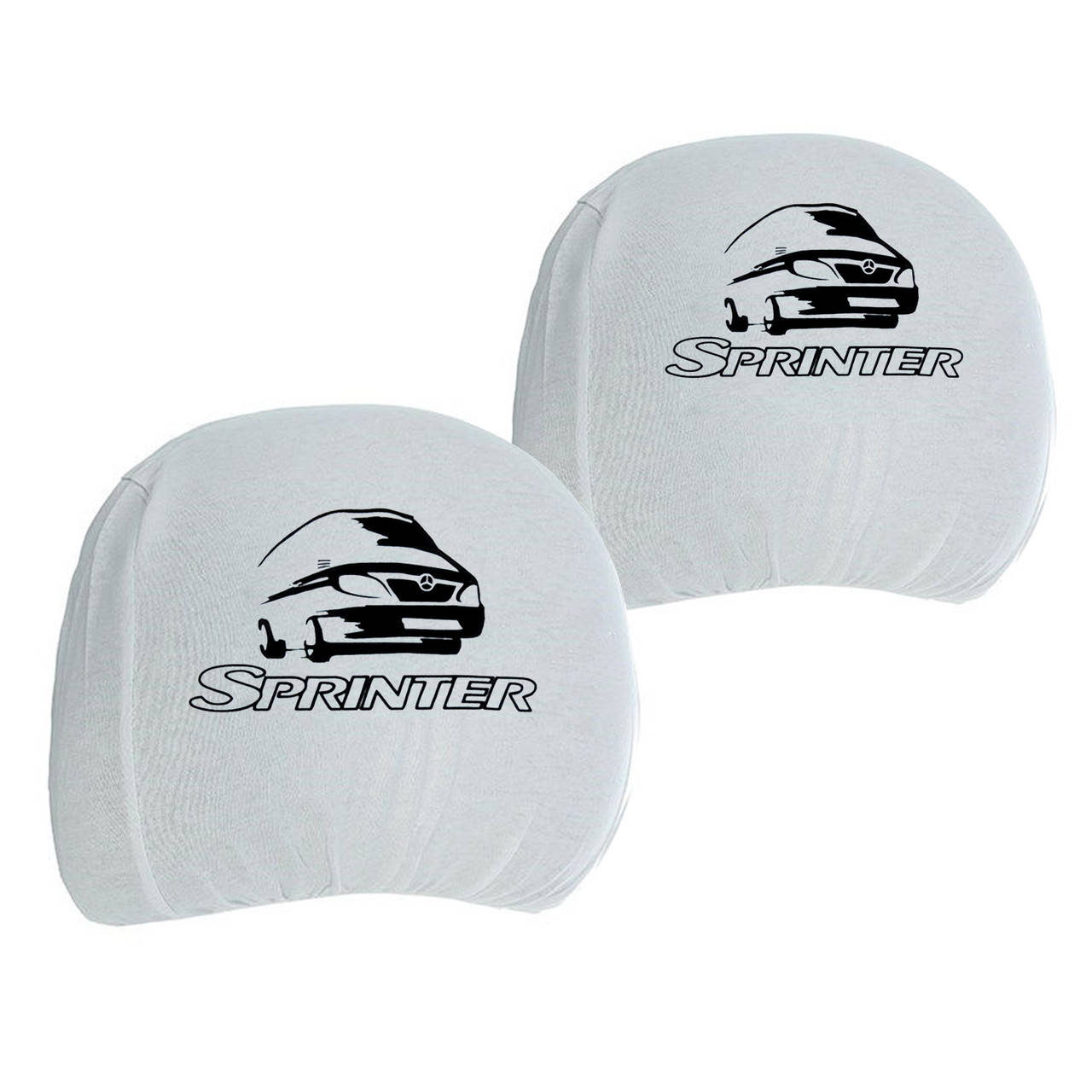 

Чехлы для подголовника с логотипом Mercedes Sprinter белые