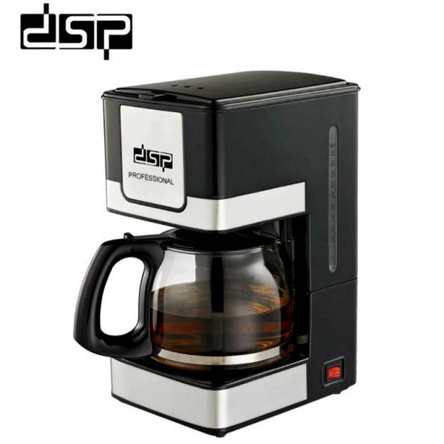 

Электрическая кофеварка капельная с чайником DSP KA-3024 800 Вт чаша 1.2 л Черная