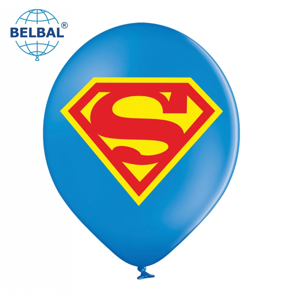 

Латексный шарик BELBAL 12"(30 см) Супергерои Супермен, Персиковый