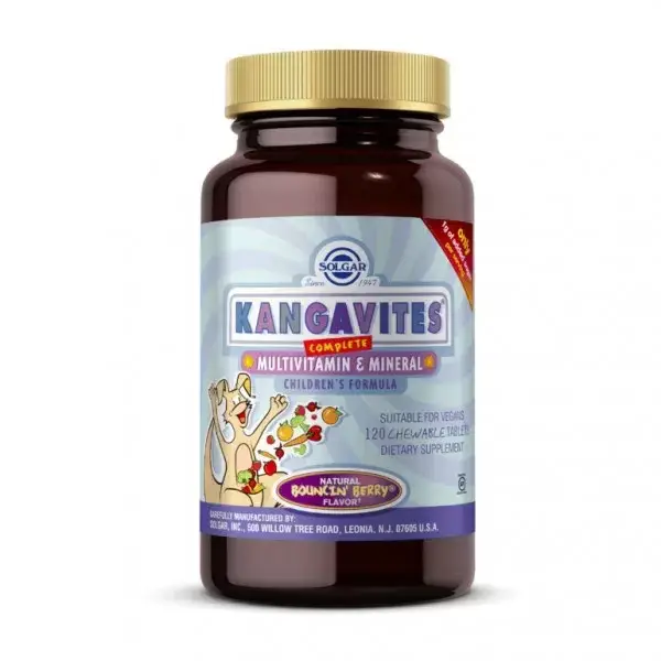 

Детские Мультивитамины Солгар Solgar Kangavites 120 chewable tab