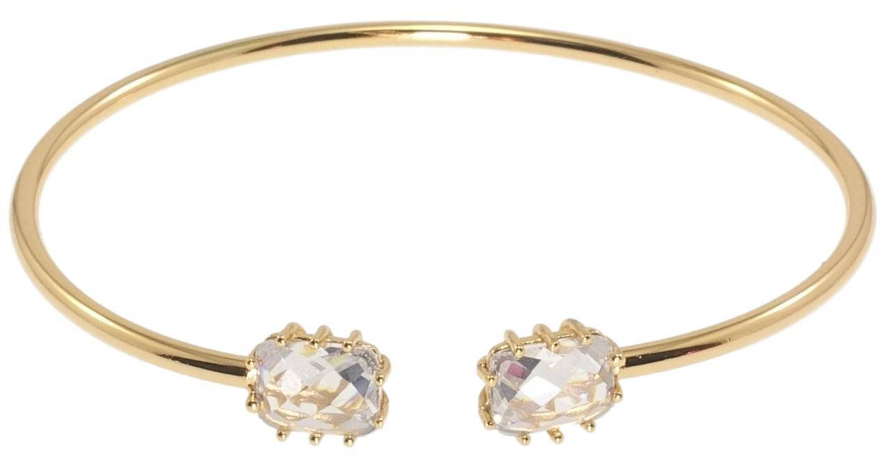 

Браслет Xuping Позолота 18K "Два кристалла на тонкой шинке" ø 6см