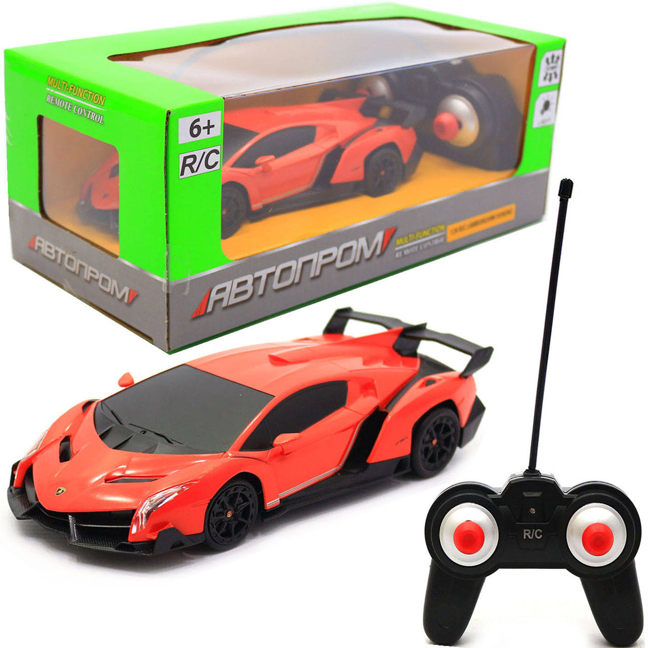 

Машинка игровая автопром на радиоуправлении Lamborghini veneno (ламборджини) красный (8808)
