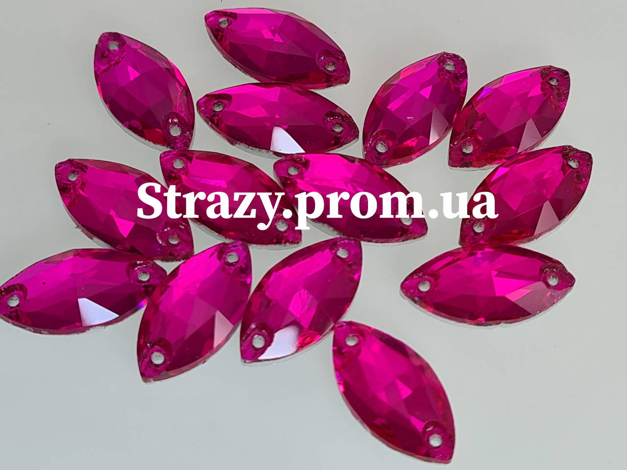

Стразы пришивные Маркиз 9*18мм. Super Pink Эконом