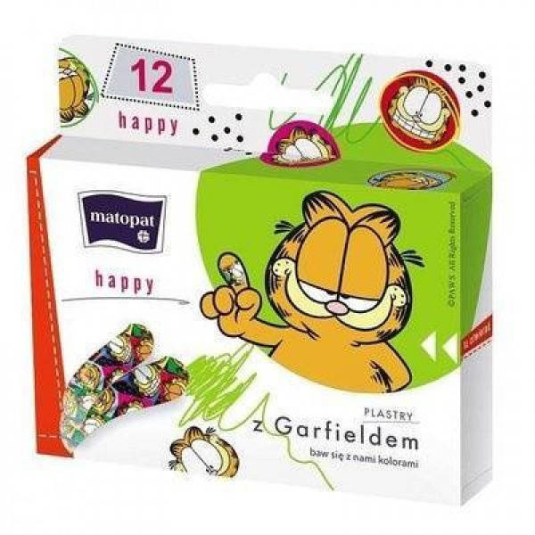 

Пластырь медицинский Matopat Happy детский, 12 шт