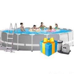 

Каркасный бассейн Intex 26756, 610 х 132 см (5 678 л/ч, лестница, тент, подстилка)