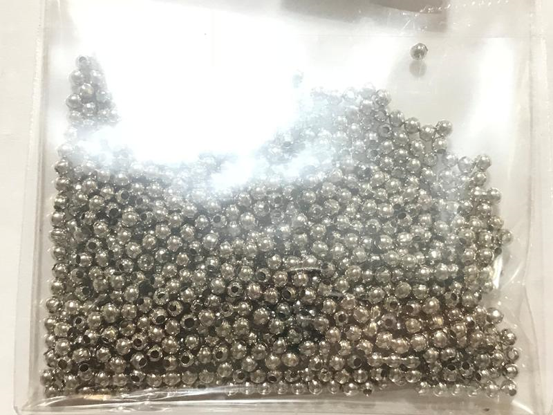 

Бусина металлическая 2мм 12грамм цвет сталь