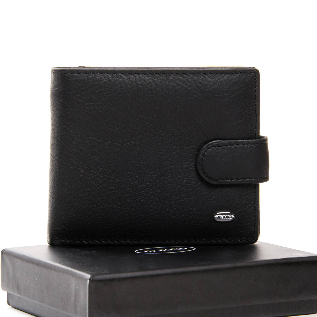 

Портмоне мужское с 3 отделениями под банкноты Classic кожа DR. BOND M4 черный