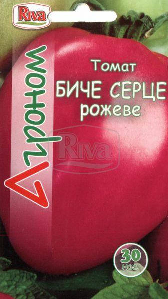 

Семена Томат индетерминантный Воловье(Бычье) Сердце розовое 30 семян Riva