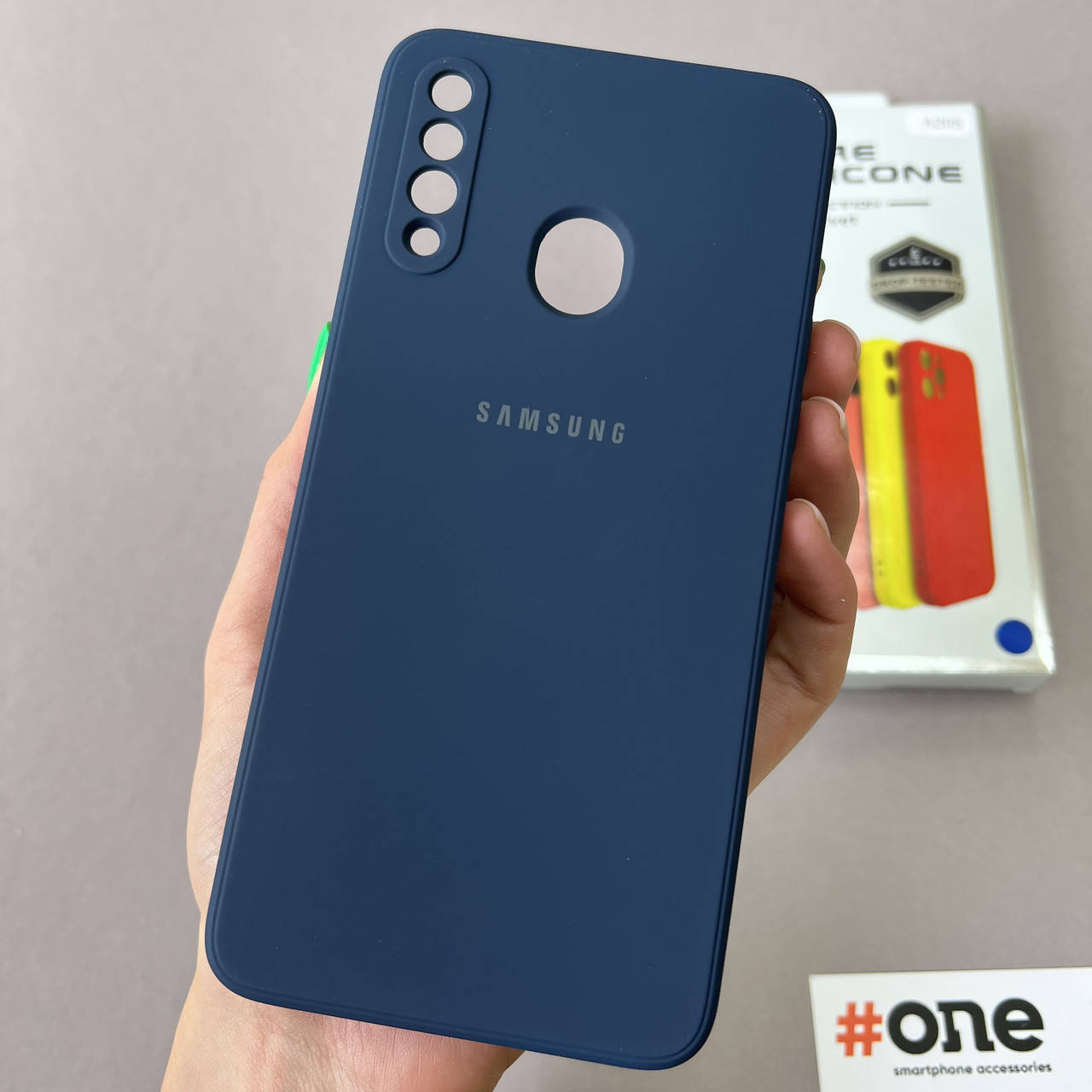 

Чехол для Samsung Galaxy A20s с микрофиброй защитой для камеры чехол на телефон самсунг а20с синий S1Q