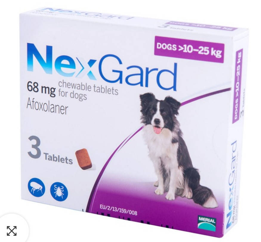 

Таблетки Нексгард 10-25кг 1таб NexGard
