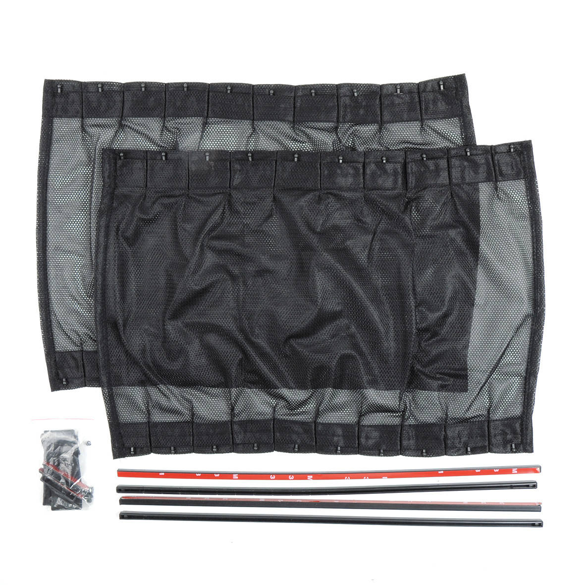 

Шторка с направляющими 2х (В=37-42см,Д=60см) на боковые стекла "SIGMA" (Сетка черная с 2-х сторон )